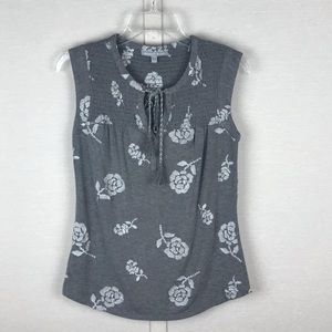 DANIEL RAINN Aliandra Braided Tie Knit Floral Top